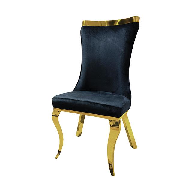 Basilicata Gold Chair (2/CTN) White, Gray, & Black - Marjories Furniture (Las Vegas, NV)