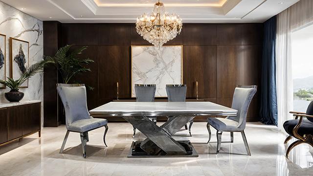 Basilicata Gold Chair (2/CTN) White, Gray, & Black - Marjories Furniture (Las Vegas, NV)