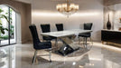 Basilicata Gold Chair (2/CTN) White, Gray, & Black - Marjories Furniture (Las Vegas, NV)