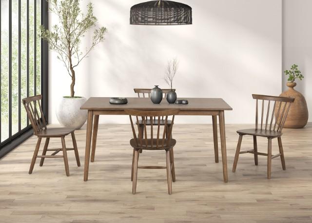Beale Dining Table Walnut & Black - Marjories Furniture (Las Vegas, NV)