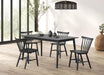 Beale Dining Table Walnut & Black - Marjories Furniture (Las Vegas, NV)