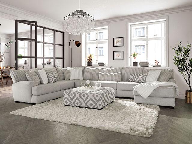 HERMISTON Ottoman, Gray - Marjories Furniture (Las Vegas, NV)