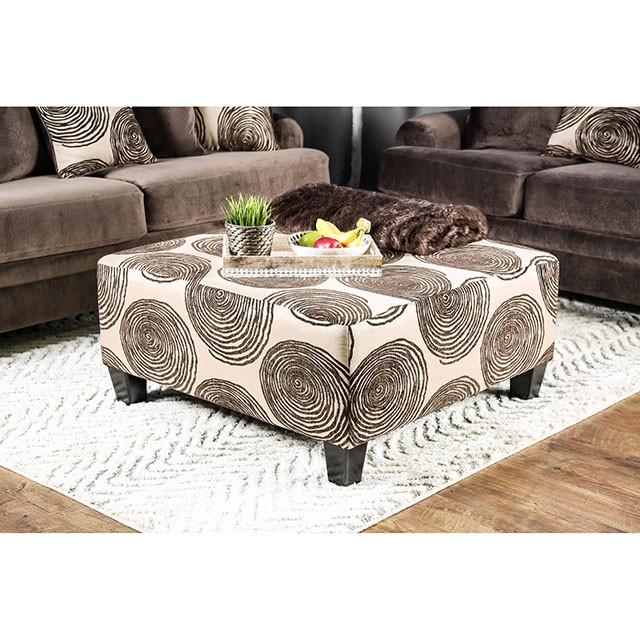 Bonaventura Brown Ottoman - Marjories Furniture (Las Vegas, NV)