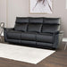 Bienne Sofa Manual Recliner White & Black - Marjories Furniture (Las Vegas, NV)
