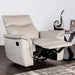 Bienne Recliner Chair White & Black - Marjories Furniture (Las Vegas, NV)