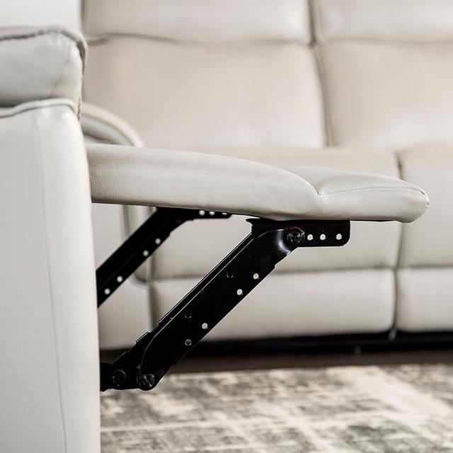 Bienne Recliner Chair White & Black - Marjories Furniture (Las Vegas, NV)