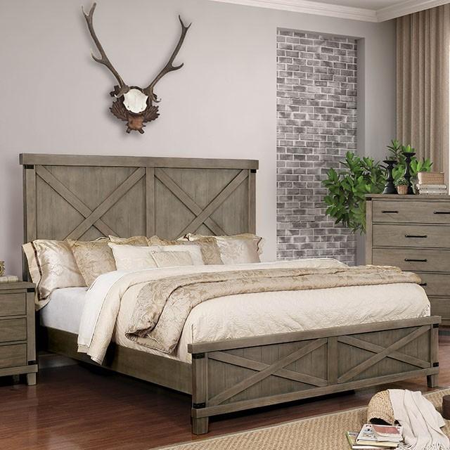 Bianca Bed Brown & Gray - Marjories Furniture (Las Vegas, NV)
