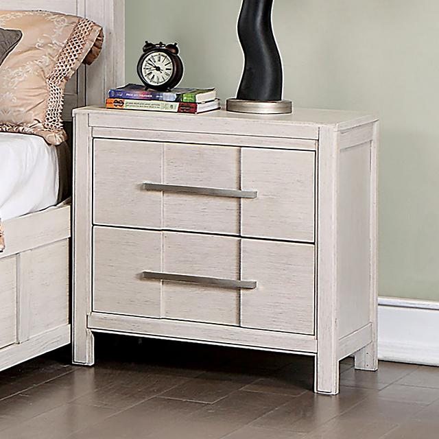 Berenice Espresso Night Stand White, Gray, & Espresso - Marjories Furniture (Las Vegas, NV)