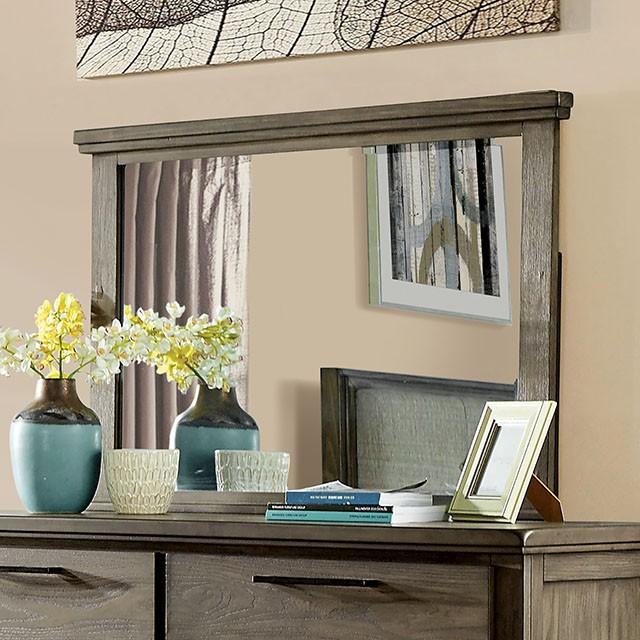 Berenice Mirror Espresso, Beige, & Brown - Marjories Furniture (Las Vegas, NV)