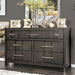 Berenice Dresser White, Gray, & Espresso - Marjories Furniture (Las Vegas, NV)