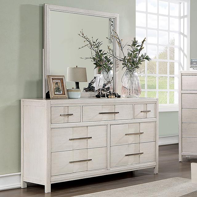 Berenice Dresser White, Gray, & Espresso - Marjories Furniture (Las Vegas, NV)