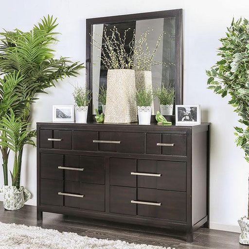 Berenice Dresser White, Gray, & Espresso - Marjories Furniture (Las Vegas, NV)