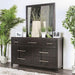 Berenice Dresser White, Gray, & Espresso - Marjories Furniture (Las Vegas, NV)