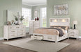 Berenice Espresso Night Stand White, Gray, & Espresso - Marjories Furniture (Las Vegas, NV)