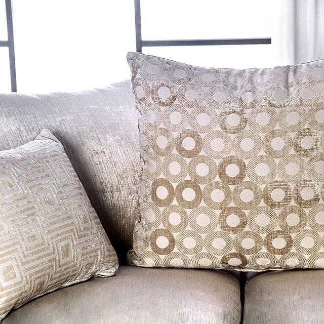 Benigno Love Seat Silver & Gray - Marjories Furniture (Las Vegas, NV)