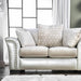 Benigno Love Seat Silver & Gray - Marjories Furniture (Las Vegas, NV)