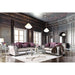 Benigno Love Seat Silver & Gray - Marjories Furniture (Las Vegas, NV)