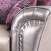 Benigno Love Seat Silver & Gray - Marjories Furniture (Las Vegas, NV)
