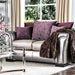 Benigno Love Seat Silver & Gray - Marjories Furniture (Las Vegas, NV)