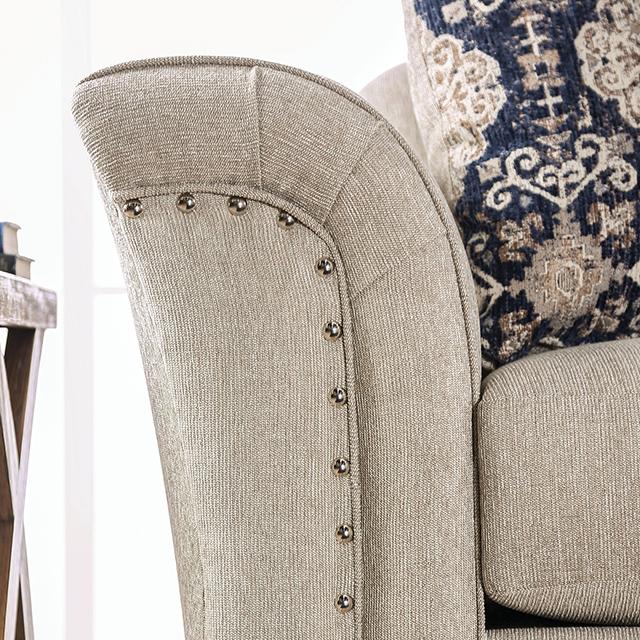 BELSIZE Sofa, Beige/Navy - Marjories Furniture (Las Vegas, NV)