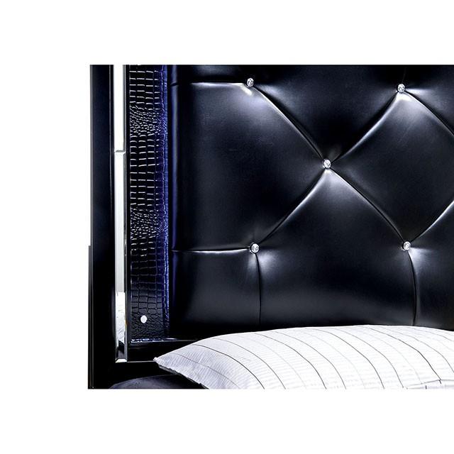 BELLANOVA Black Cal.King, E.King, & Queen Bed - Marjories Furniture (Las Vegas, NV)