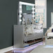 BELLADONNA Dresser w/ LED, Silver - Marjories Furniture (Las Vegas, NV)