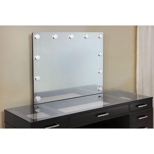 Valentina Vanity Set White & Dark Gray - Marjories Furniture (Las Vegas, NV)