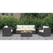 Ilona Brown/Beige Ottoman - Marjories Furniture (Las Vegas, NV)