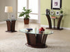 MANHATTAN IV Brown Cherry Coffee Table, Brown Cherry - Marjories Furniture (Las Vegas, NV)