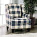Nash Ivory Chair, Checkered - Marjories Furniture (Las Vegas, NV)