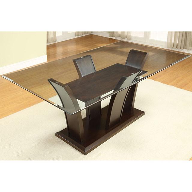 Manhattan I Brown Cherry Dining Table - Marjories Furniture (Las Vegas, NV)