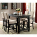 Sania III Antique Black 60" Counter Ht. Table - Marjories Furniture (Las Vegas, NV)