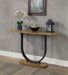 OLBIA Sofa Table, Rustic Oak/Sand Black - Marjories Furniture (Las Vegas, NV)
