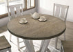 DAKOTA Counter Ht. Table, A. White/Ash Brown - Marjories Furniture (Las Vegas, NV)