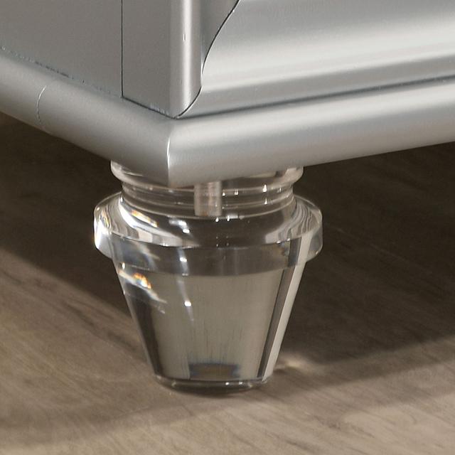 MADDIE Night Stand, Silver - Marjories Furniture (Las Vegas, NV)
