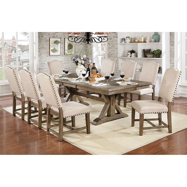 Julia Light Oak/Ivory Side Chair (2/CTN) - Marjories Furniture (Las Vegas, NV)
