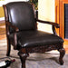 Sheffield Antique Dark Cherry Accent Chair - Marjories Furniture (Las Vegas, NV)