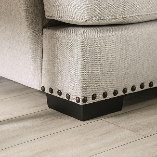 PICOTEE Sofa, Light Gray/Black - Marjories Furniture (Las Vegas, NV)