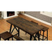 Lainey Weathered Medium Oak/Black Counter Ht. Table - Marjories Furniture (Las Vegas, NV)