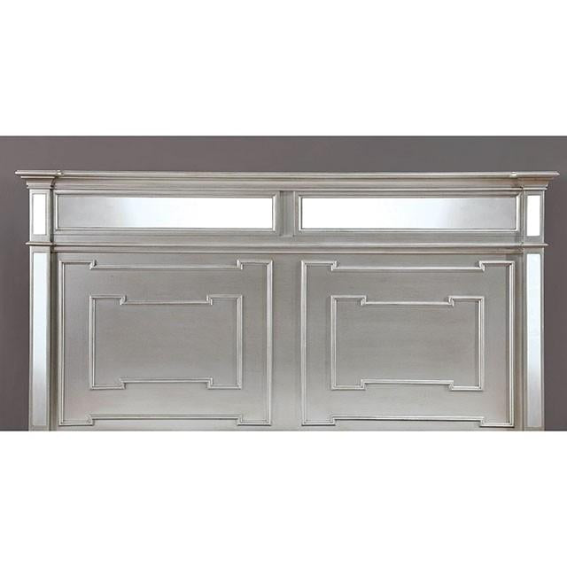 Salamanca Silver Cal.King & Queen Bed - Marjories Furniture (Las Vegas, NV)