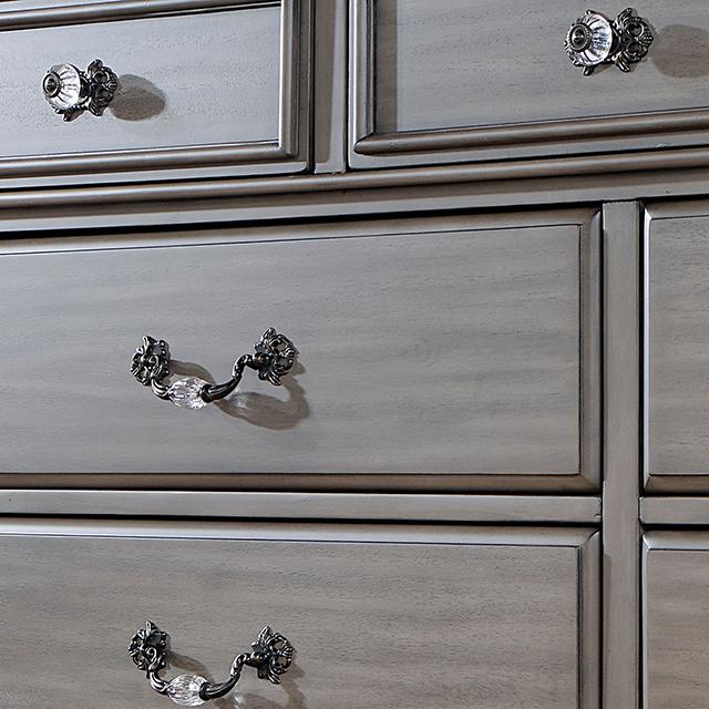 SYRACUSE Night Stand, Gray - Marjories Furniture (Las Vegas, NV)