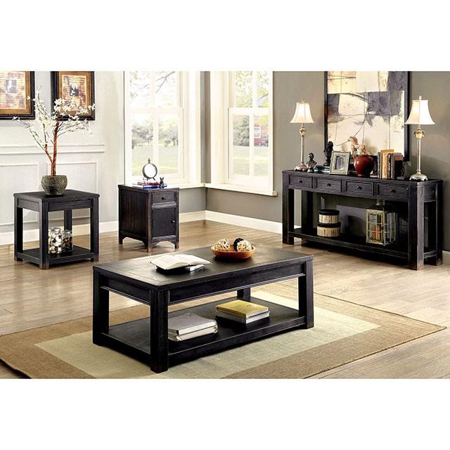 MEADOW Antique Black Side Table - Marjories Furniture (Las Vegas, NV)