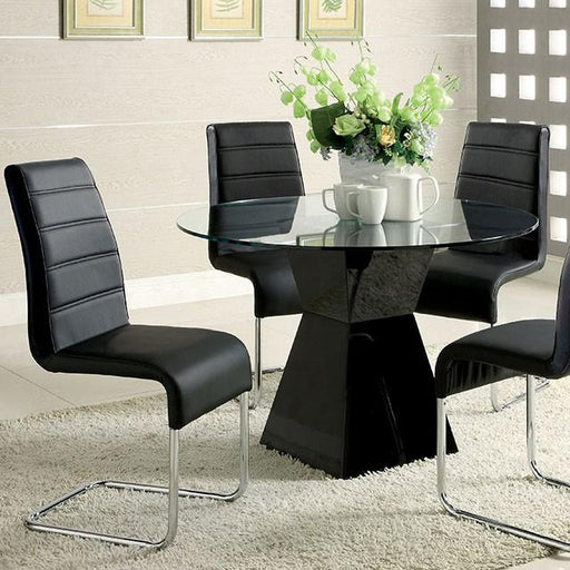 Mauna Black Round Dining Table - Marjories Furniture (Las Vegas, NV)