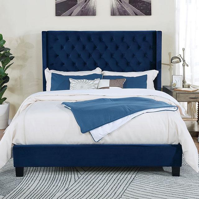 Ryleigh Bed Black, Grey, & Navy - Marjories Furniture (Las Vegas, NV)