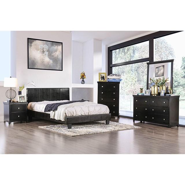 Evans Bed Espresso & Pink - Marjories Furniture (Las Vegas, NV)