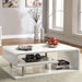 Ninove I White/Chrome Coffee Table - Marjories Furniture (Las Vegas, NV)