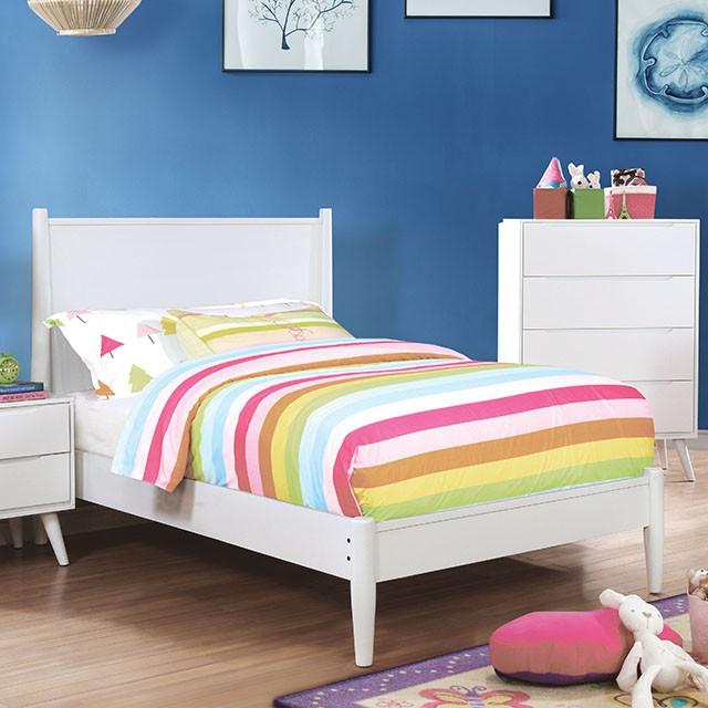 LENNART II Black & White Cal.King, E.King, Full, Queen, Twin Bed - Marjories Furniture (Las Vegas, NV)