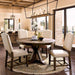 Julia Light Oak Round Dining Table - Marjories Furniture (Las Vegas, NV)