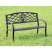 MINOT Black Patio Steel Bench - Marjories Furniture (Las Vegas, NV)