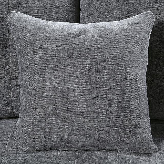 LYNDA Sofa w/ Pillows, Dark Gray - Marjories Furniture (Las Vegas, NV)